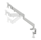 braccio di supporto articolato / inclinabile / per monitor / da ufficio