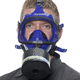 mascherina di protezione con filtro a carbone attivo / a pieno facciale / unisex / blu