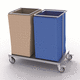 carrello portabiancheria per sacchi puliti / per sacchi sporchi / medico / con ripiano