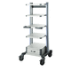 carrello di emergenza / per endoscopia / per apparecchio / con cassetti