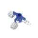 connettore per perfusione con rubinetto / a T