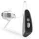 audioprotesi BTE, open fit / con riduzione del rumore / nera