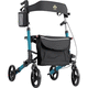 deambulatore rollator a 4 ruote / telaio in alluminio / con braccioli / pieghevole