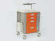 carrello di emergenza / portamedicinali / di distribuzione di farmaci / in plastica
