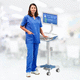 carrello informatico per tablet PC / per pannello PC / point of care / ad altezza regolabile