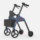 deambulatore rollator a 4 rotelle / con sedile / con cestello / ad altezza regolabile