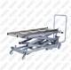 carrello mortuario a pantografo / idraulico / in acciaio inossidabile / ad altezza regolabile