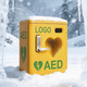 armadio riscaldato / per defibrillatore / a muro / in plastica