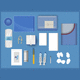 kit medico per posa di catetere / intervento vascolare / sterile