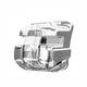 bracket ortodontici in ceramica / autobloccante / rotondo / trasparente