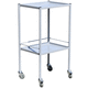 carrello medico / per medicazione / in acciaio inossidabile / 2 ripiani