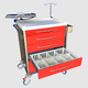 carrello di emergenza / per sala operatoria / ospedaliero / per defibrillatore