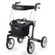 deambulatore rollator a 4 ruote / telaio in alluminio / con sedile / con cestello
