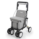 deambulatore rollator con sedile / a 6 ruote / telaio in alluminio / pieghevole