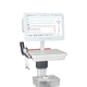 monitor paziente per monitoraggio continuo della pressione arteriosa / su rotelle / con postazione di lavoro integrata / ECG