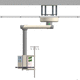 braccio di distribuzione / a soffitto / per anestesia / semplice