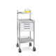 carrello medico / per trattamenti / in acciaio inossidabile / in polietilene