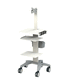 carrello medico / per ecografi / di trasporto / in acciaio inossidabile