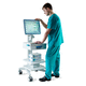 monitor paziente su carrello / per controllo di pressione arteriosa / di flusso sanguigno / per controllo del dolore