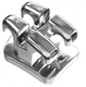 bracket ortodontici in metallo / dritto