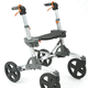 deambulatore rollator a 4 rotelle / con sedile / pieghevole / in alluminio