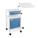 comodino con rotelle / con tavolino servitore integrato / con cassetti