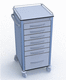 carrello medico / per farmaci / 7 cassetti