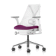 sedia da ufficio per visitatore / con braccioli / con rotelle / ergonomica
