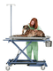 lettino da visita veterinario / elettrico / ad altezza regolabile / con rotelle