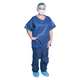 completo medico pantalone-casacca per donna / XXL / in polipropilene / blu