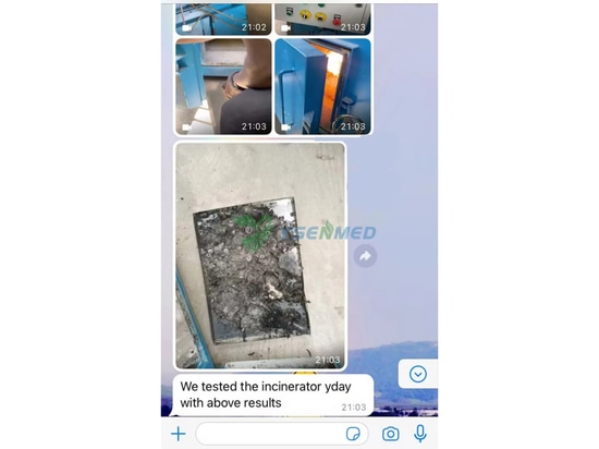 L'inceneritore di rifiuti sanitari YSENMED YSFS-30 funziona bene in un ospedale del Ghana