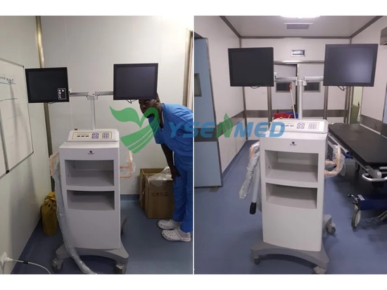 Sistema radiografico con braccio a C YSENMED YSX-C35B da 3,5 kW installato in un ospedale della Repubblica del Congo