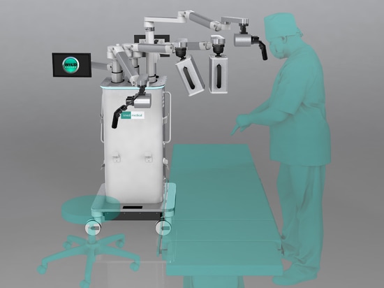 Microscopico digitale 3D con architettura ridondante per la neurochirurgia di medio livello e la chirurgia plastica e ricostruttiva, che consente a due chirurghi di lavorare contemporaneamente.