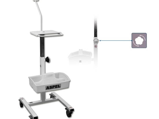 Carrello con regolazione in altezza a gradini
