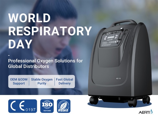 Giornata mondiale dell'apparato respiratorio - Il concentratore di ossigeno di AERTI è al servizio del mercato globale