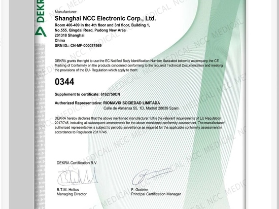 NCC Medical rafforza la propria posizione sul mercato globale grazie alla doppia certificazione CE MDR
