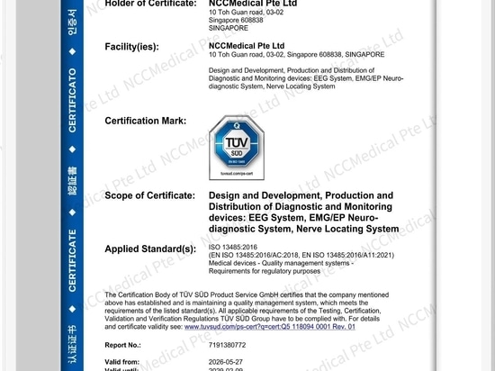 NCC Medical rafforza la propria posizione sul mercato globale grazie alla doppia certificazione CE MDR