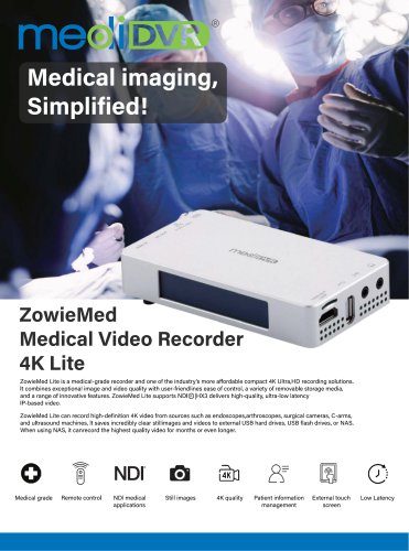 4K Endoscope Medical Video Recorder，4K lite