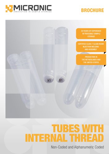 Trifold Flyer Tubes with Internal Thread - Non-coded and Alphanumeric Coded