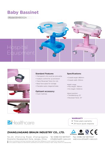 Brochure_Baby Bassinet(BIHB002A)_BI Healhtcare