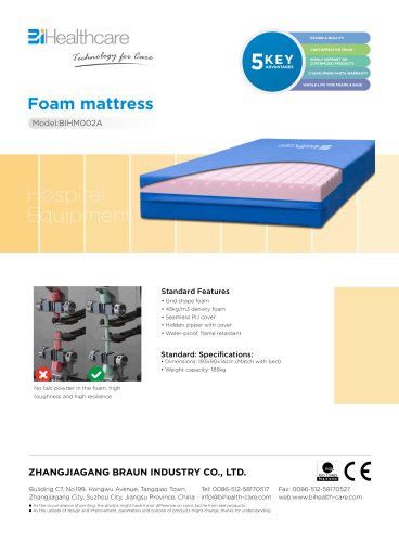 Brochure_(Hospital Bed Mattress-BIHM002A)_BiHealthcare