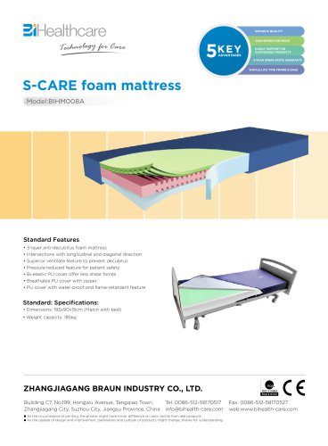 Brochure_(S-CARE foam mattress-BIHM008A)_BiHealthcare