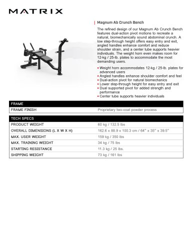 Magnum Ab Crunch Bench