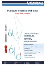 Puncture needles and -sets