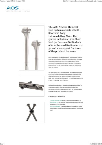 Newton Humeral Nail System