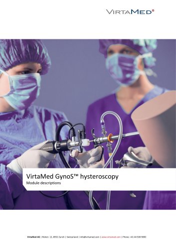 VirtaMed GynoS™ Hysteroscopy Module descriptions