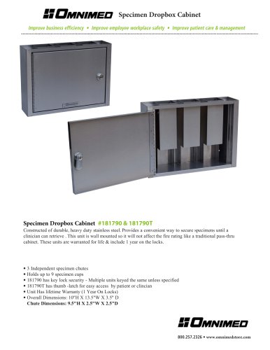 Specimen Dropbox Cabinet #181790 & 181790T