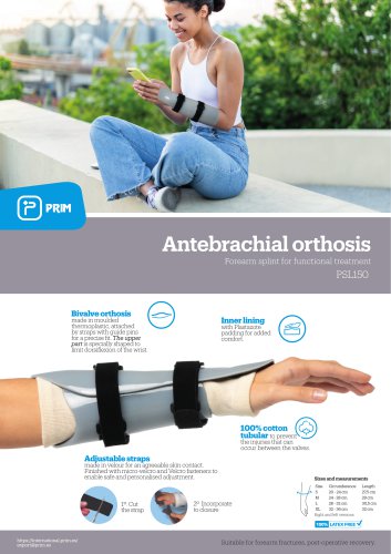 Antebrachial orthosis PSL150