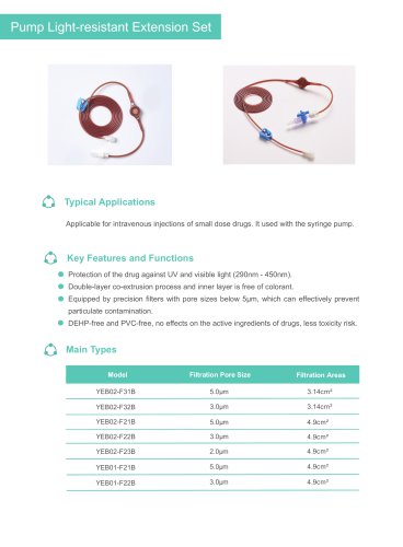 Pump Light-resistant Extension Set