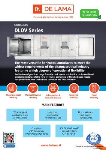 De Lama: DLOV - Saturated Steam autoclave